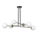 Emibig Hanglamp Ognis Staal Zwart | Geschikt voor 6x E27 - Max 10W