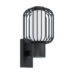 Eglo Wandlamp Ravello Staal Zwart | IP44 - Geschikt voor 1x E27